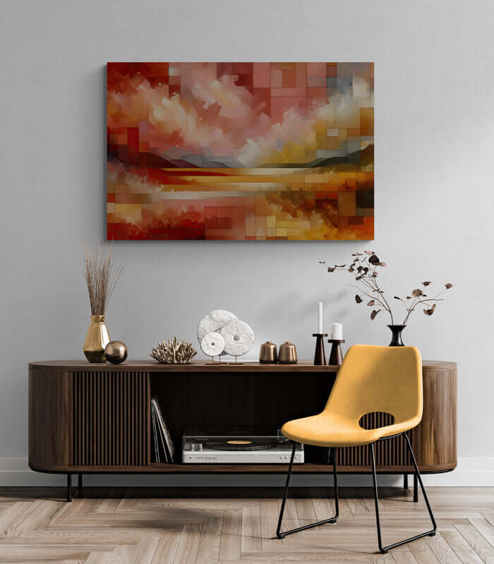 Abstract Cubist Wall Art - canvas