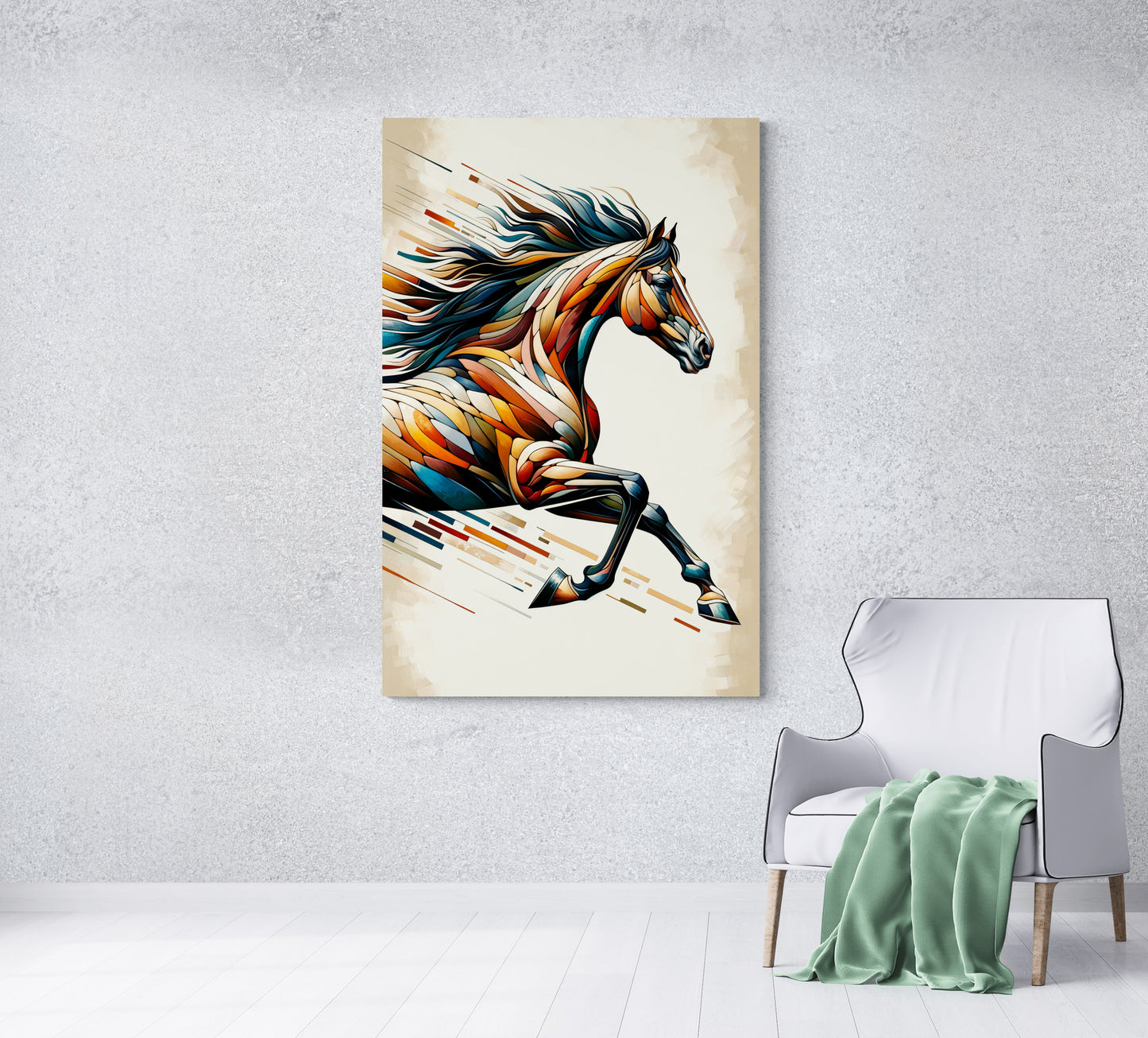 Vibrant Galloping Horse Canvas Print