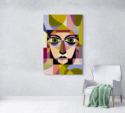 Geometric Portrait Canvas Print