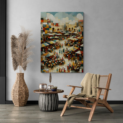 Cubist Vibrance: Wall Art Print - canvas